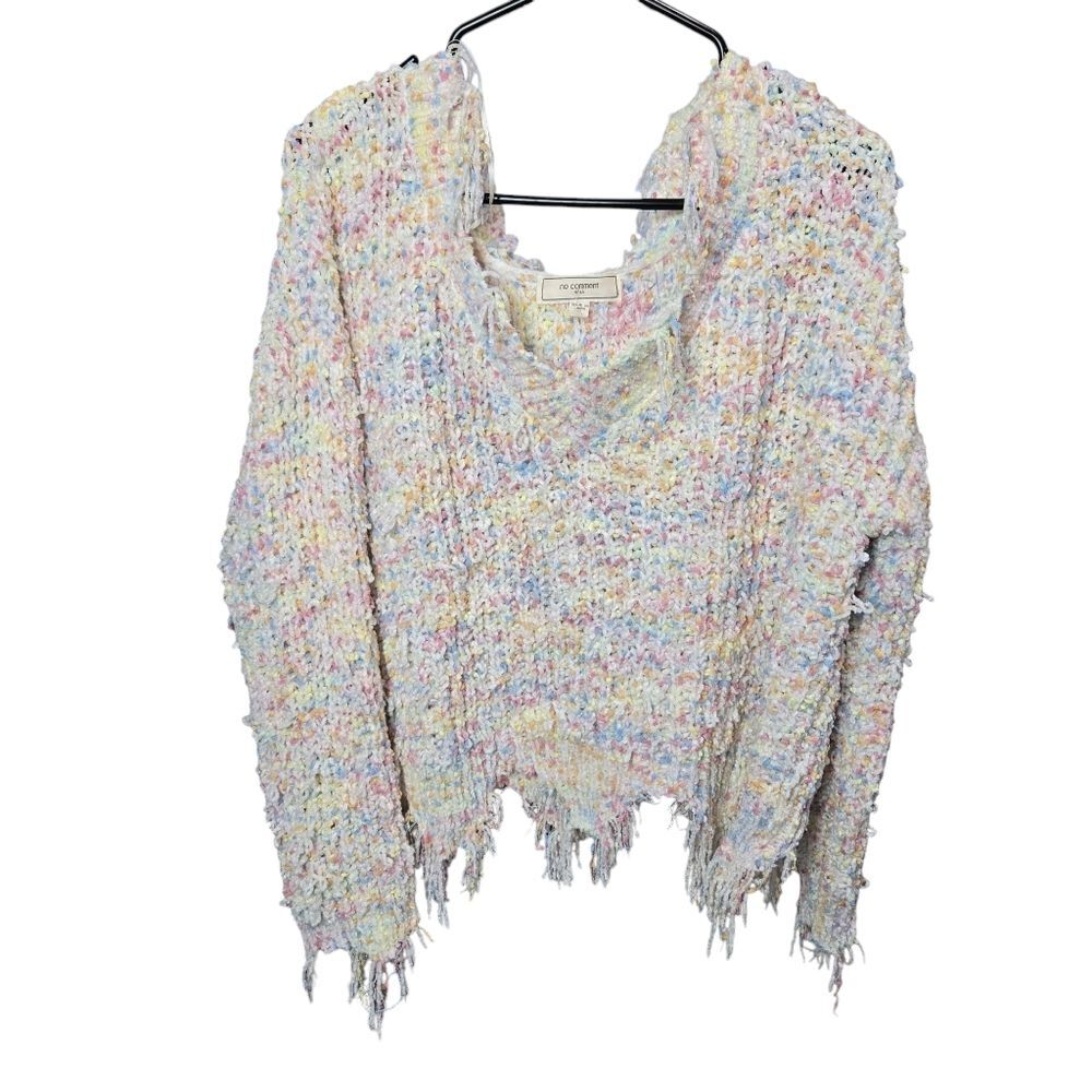No Comment Distressed Sweater